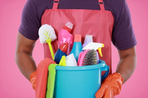 Local cleaners working in a SW7 property with access challenges