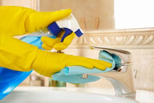 Detailed bathroom cleaning during a move out service in SW7