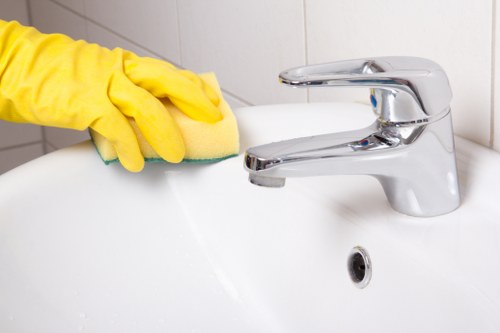 Cleaning dust and residue from a South Kensington renovation