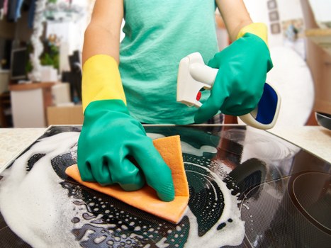 Local cleaner preparing an Airbnb property in South Kensington